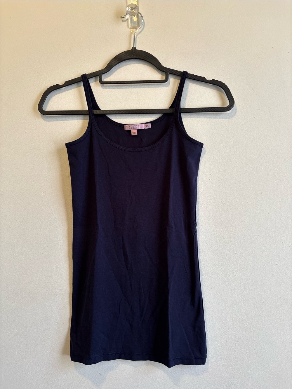 Calypso St. Barth Navy Slim Scoop Neck Camisole